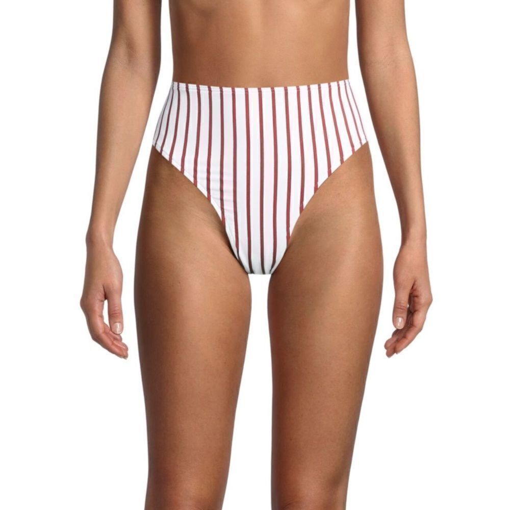 who wore what Emily Striped Dark Red Bottom